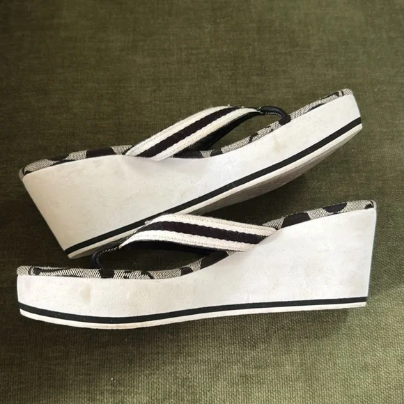 Coach Y2K Felicite Wedge Sandals Size 7.5 - Picture 6 of 13